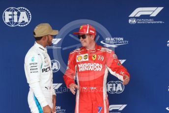 World © Octane Photographic Ltd. Formula 1 – United States GP – Qualifying. Mercedes AMG Petronas Motorsport AMG F1 W09 EQ Power+ - Lewis Hamilton and Scuderia Ferrari SF71-H – Kimi Raikkonen. Circuit of the Americas (COTA), USA. Saturday 20th October 2018.