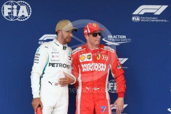 World © Octane Photographic Ltd. Formula 1 – United States GP – Qualifying. Mercedes AMG Petronas Motorsport AMG F1 W09 EQ Power+ - Lewis Hamilton and Scuderia Ferrari SF71-H – Kimi Raikkonen. Circuit of the Americas (COTA), USA. Saturday 20th October 2018.