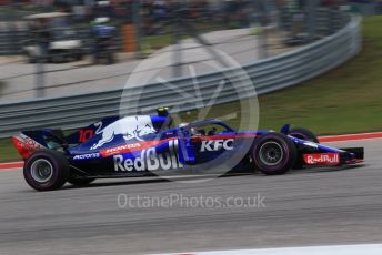 World © Octane Photographic Ltd. Formula 1 – United States GP - Qualifying. Scuderia Toro Rosso STR13 – Pierre Gasly. Circuit of the Americas (COTA), USA. Saturday 20th October 2018.