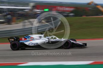 World © Octane Photographic Ltd. Formula 1 – United States GP - Qualifying. Williams Martini Racing FW41 – Lance Stroll. Circuit of the Americas (COTA), USA. Saturday 20th October 2018.