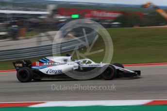 World © Octane Photographic Ltd. Formula 1 – United States GP - Qualifying. Williams Martini Racing FW41 – Lance Stroll. Circuit of the Americas (COTA), USA. Saturday 20th October 2018.