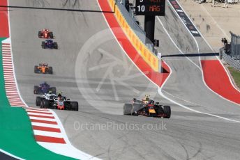 World © Octane Photographic Ltd. Formula 1 – United States GP - Race. Aston Martin Red Bull Racing TAG Heuer RB14 – Max Verstappen. Circuit of the Americas (COTA), USA. Sunday 21st October 2018.