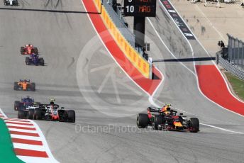 World © Octane Photographic Ltd. Formula 1 – United States GP - Race. Aston Martin Red Bull Racing TAG Heuer RB14 – Max Verstappen. Circuit of the Americas (COTA), USA. Sunday 21st October 2018.