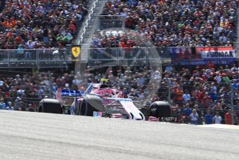World © Octane Photographic Ltd. Formula 1 – United States GP - Race. Racing Point Force India VJM11 - Esteban Ocon. Circuit of the Americas (COTA), USA. Sunday 21st October 2018.