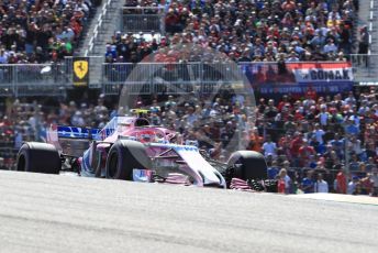 World © Octane Photographic Ltd. Formula 1 – United States GP - Race. Racing Point Force India VJM11 - Esteban Ocon. Circuit of the Americas (COTA), USA. Sunday 21st October 2018.