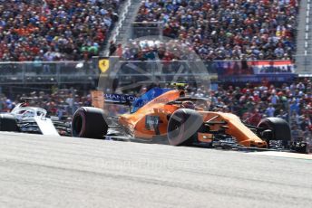 World © Octane Photographic Ltd. Formula 1 – United States GP - Race. McLaren MCL33 – Stoffel Vandoorne. Circuit of the Americas (COTA), USA. Sunday 21st October 2018.