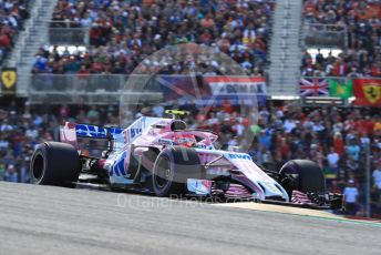 World © Octane Photographic Ltd. Formula 1 – United States GP - Race. Racing Point Force India VJM11 - Esteban Ocon. Circuit of the Americas (COTA), USA. Sunday 21st October 2018.