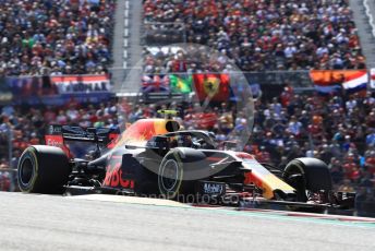 World © Octane Photographic Ltd. Formula 1 – United States GP - Race. Aston Martin Red Bull Racing TAG Heuer RB14 – Max Verstappen. Circuit of the Americas (COTA), USA. Sunday 21st October 2018.