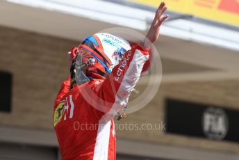 World © Octane Photographic Ltd. Formula 1 – United States GP - Podium. Scuderia Ferrari SF71-H – Kimi Raikkonen. Circuit of the Americas (COTA), USA. Sunday 21st October 2018.