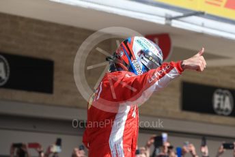 World © Octane Photographic Ltd. Formula 1 – United States GP - Podium. Scuderia Ferrari SF71-H – Kimi Raikkonen. Circuit of the Americas (COTA), USA. Sunday 21st October 2018.