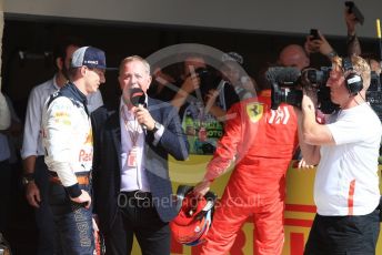 World © Octane Photographic Ltd. Formula 1 – United States GP - Race Podium. Aston Martin Red Bull Racing TAG Heuer RB14 – Max Verstappen. Circuit of the Americas (COTA), USA. Sunday 21st October 2018.