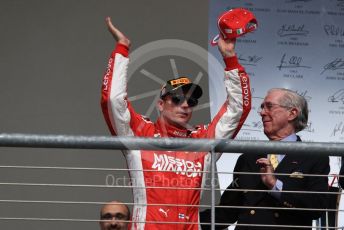 World © Octane Photographic Ltd. Formula 1 – United States GP - Podium. Scuderia Ferrari SF71-H – Kimi Raikkonen. Circuit of the Americas (COTA), USA. Sunday 21st October 2018.