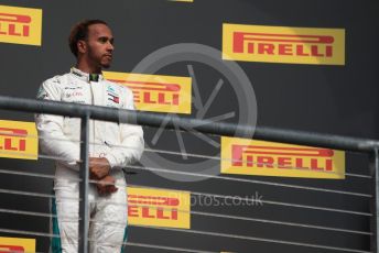 World © Octane Photographic Ltd. Formula 1 – United States GP – Race Podium. Mercedes AMG Petronas Motorsport AMG F1 W09 EQ Power+ - Lewis Hamilton. Circuit of the Americas (COTA), USA. Sunday 21st October 2018