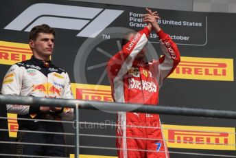 World © Octane Photographic Ltd. Formula 1 – United States GP - Podium. Scuderia Ferrari SF71-H – Kimi Raikkonen. Circuit of the Americas (COTA), USA. Sunday 21st October 2018.