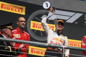 World © Octane Photographic Ltd. Formula 1 – United States GP - Race Podium. Aston Martin Red Bull Racing TAG Heuer RB14 – Max Verstappen. Circuit of the Americas (COTA), USA. Sunday 21st October 2018.