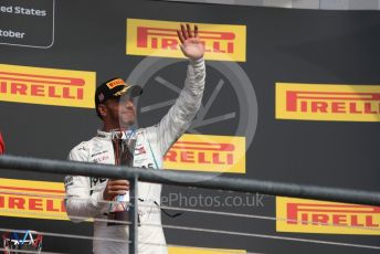 World © Octane Photographic Ltd. Formula 1 – United States GP – Race Podium. Mercedes AMG Petronas Motorsport AMG F1 W09 EQ Power+ - Lewis Hamilton. Circuit of the Americas (COTA), USA. Sunday 21st October 2018