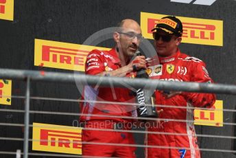 World © Octane Photographic Ltd. Formula 1 – United States GP - Podium. Scuderia Ferrari SF71-H – Kimi Raikkonen and his chief engineer Carlo Santi. Circuit of the Americas (COTA), USA. Sunday 21st October 2018.