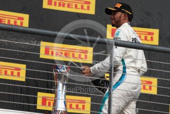 World © Octane Photographic Ltd. Formula 1 – United States GP – Race Podium. Mercedes AMG Petronas Motorsport AMG F1 W09 EQ Power+ - Lewis Hamilton. Circuit of the Americas (COTA), USA. Sunday 21st October 2018