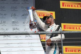 World © Octane Photographic Ltd. Formula 1 – United States GP – Race Podium. Mercedes AMG Petronas Motorsport AMG F1 W09 EQ Power+ - Lewis Hamilton. Circuit of the Americas (COTA), USA. Sunday 21st October 2018