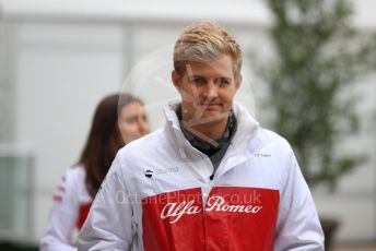 World © Octane Photographic Ltd. Formula 1 – United States GP - Paddock. Alfa Romeo Sauber F1 Team C37 – Marcus Ericsson. Circuit of the Americas (COTA), USA. Saturday 20th October 2018.