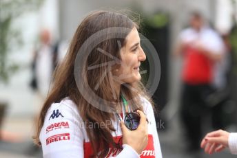 World © Octane Photographic Ltd. Formula 1 - United States GP - Paddock. Tatiana Calderon - Development Driver Sauber F1 Team. Circuit of the Americas (COTA), USA. Saturday 20th October 2018.