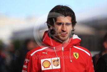 World © Octane Photographic Ltd. Formula 1 - United States GP - Paddock. Antonio Giovinazzi - Scuderia Ferrari Third Driver. Circuit of the Americas (COTA), USA. Sunday 21st October 2018.