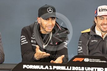 World © Octane Photographic Ltd. Formula 1 – United States GP - FIA Drivers’ Press Conference. Mercedes AMG Petronas Motorsport - Lewis Hamilton. Circuit of the Americas (COTA), USA. Thursday 18th October 2018.