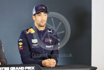 World © Octane Photographic Ltd. Formula 1 – United States GP - FIA Drivers’ Press Conference. Aston Martin Red Bull Racing TAG Heuer – Daniel Ricciardo. Circuit of the Americas (COTA), USA. Thursday 18th October 2018.
