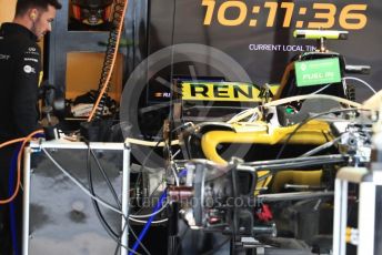 World © Octane Photographic Ltd. Formula 1 – United States GP - Pit Lane. Renault Sport F1 Team RS18. Circuit of the Americas (COTA), USA. Thursday 18th October 2018.