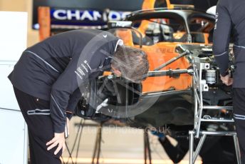 World © Octane Photographic Ltd. Formula 1 – United States GP - Pit Lane. McLaren MCL33. Circuit of the Americas (COTA), USA. Thursday 18th October 2018.