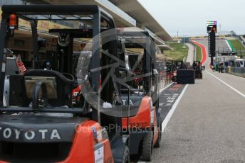 World © Octane Photographic Ltd. Formula 1 – United States GP – Pit Lane Setup. Circuit of the Americas (COTA), USA. Wednesday 17th October 2018.