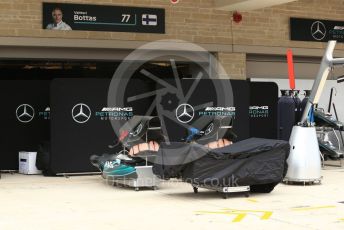World © Octane Photographic Ltd. Formula 1 – United States GP – Pit Lane Setup. Mercedes AMG Petronas Motorsport. Circuit of the Americas (COTA), USA. Wednesday 17th October 2018.
