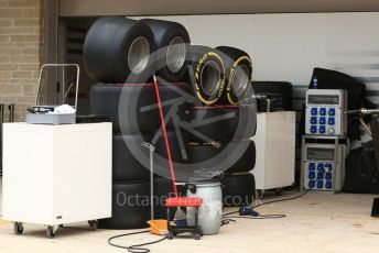 World © Octane Photographic Ltd. Formula 1 – United States GP – Pit Lane Setup. Scuderia Ferrari. Circuit of the Americas (COTA), USA. Wednesday 17th October 2018.