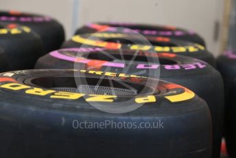World © Octane Photographic Ltd. Formula 1 – United States GP – Pit Lane Setup. Tyres. Circuit of the Americas (COTA), USA. Wednesday 17th October 2018.