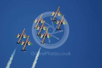 World © Octane Photographic Ltd. UAE Al Fursan (The Knights) Air Display Team – Aermacchi MB-339A. Saturday 30th November 2019, F1 Abu Dhabi GP - Yas Marina circuit, Abu Dhabi, UAE.