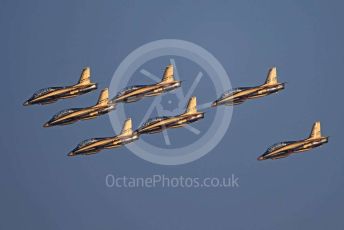 World © Octane Photographic Ltd. UAE Al Fursan (The Knights) Air Display Team – Aermacchi MB-339A. Saturday 30th November 2019, F1 Abu Dhabi GP - Yas Marina circuit, Abu Dhabi, UAE.