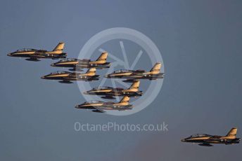 World © Octane Photographic Ltd. UAE Al Fursan (The Knights) Air Display Team – Aermacchi MB-339A. Saturday 30th November 2019, F1 Abu Dhabi GP - Yas Marina circuit, Abu Dhabi, UAE.