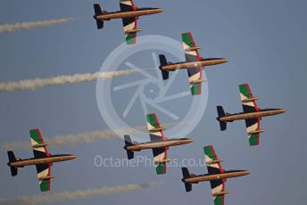 World © Octane Photographic Ltd. UAE Al Fursan (The Knights) Air Display Team – Aermacchi MB-339A. Saturday 30th November 2019, F1 Abu Dhabi GP - Yas Marina circuit, Abu Dhabi, UAE.