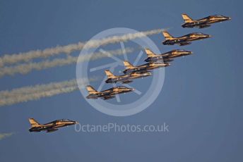 World © Octane Photographic Ltd. UAE Al Fursan (The Knights) Air Display Team – Aermacchi MB-339A. Saturday 30th November 2019, F1 Abu Dhabi GP - Yas Marina circuit, Abu Dhabi, UAE.