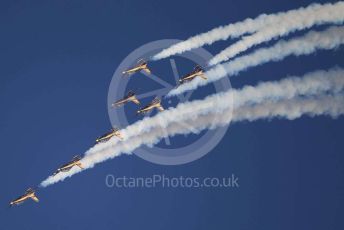 World © Octane Photographic Ltd. UAE Al Fursan (The Knights) Air Display Team – Aermacchi MB-339A. Saturday 30th November 2019, F1 Abu Dhabi GP - Yas Marina circuit, Abu Dhabi, UAE.