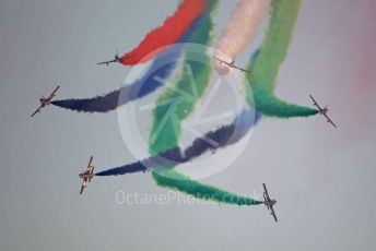 World © Octane Photographic Ltd. UAE Al Fursan (The Knights) Air Display Team – Aermacchi MB-339A. Saturday 30th November 2019, F1 Abu Dhabi GP - Yas Marina circuit, Abu Dhabi, UAE.