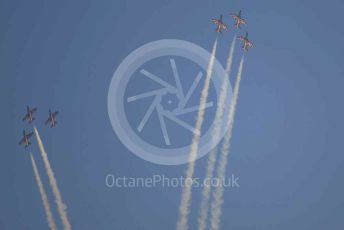 World © Octane Photographic Ltd. UAE Al Fursan (The Knights) Air Display Team – Aermacchi MB-339A. Saturday 30th November 2019, F1 Abu Dhabi GP - Yas Marina circuit, Abu Dhabi, UAE.