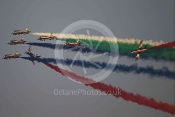 World © Octane Photographic Ltd. UAE Al Fursan (The Knights) Air Display Team – Aermacchi MB-339A. Saturday 30th November 2019, F1 Abu Dhabi GP - Yas Marina circuit, Abu Dhabi, UAE.