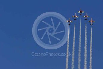 World © Octane Photographic Ltd. UAE Al Fursan (The Knights) Air Display Team – Aermacchi MB-339A. Saturday 30th November 2019, F1 Abu Dhabi GP - Yas Marina circuit, Abu Dhabi, UAE.