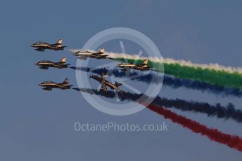 World © Octane Photographic Ltd. UAE Al Fursan (The Knights) Air Display Team – Aermacchi MB-339A. Saturday 30th November 2019, F1 Abu Dhabi GP - Yas Marina circuit, Abu Dhabi, UAE.