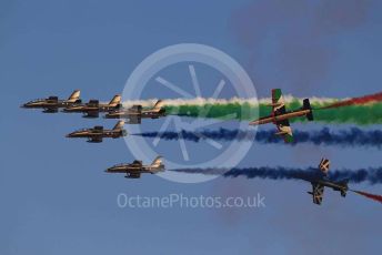 World © Octane Photographic Ltd. UAE Al Fursan (The Knights) Air Display Team – Aermacchi MB-339A. Saturday 30th November 2019, F1 Abu Dhabi GP - Yas Marina circuit, Abu Dhabi, UAE.