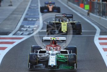 World © Octane Photographic Ltd. Formula 1 – Abu Dhabi GP - Practice 1. Alfa Romeo Racing C38 – Antonio Giovinazzi, Renault Sport F1 Team RS19 – Daniel Ricciardo and McLaren MCL34 – Lando Norris. Yas Marina Circuit, Abu Dhabi, UAE. Friday 29th November 2019.