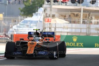 World © Octane Photographic Ltd. Formula 1 – Abu Dhabi GP - Practice 1. McLaren MCL34 – Lando Norris. Yas Marina Circuit, Abu Dhabi, UAE. Friday 29th November 2019.