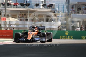 World © Octane Photographic Ltd. Formula 1 – Abu Dhabi GP - Practice 1. McLaren MCL34 – Carlos Sainz. Yas Marina Circuit, Abu Dhabi, UAE. Friday 29th November 2019.