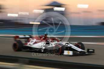 World © Octane Photographic Ltd. Formula 1 – Abu Dhabi GP - Practice 2. Alfa Romeo Racing C38 – Kimi Raikkonen. Yas Marina Circuit, Abu Dhabi, UAE. Friday 29th November 2019.